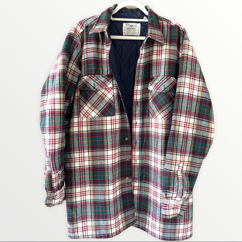 Vintage Flannel XL Tall Shacket. Quilted and insulated.